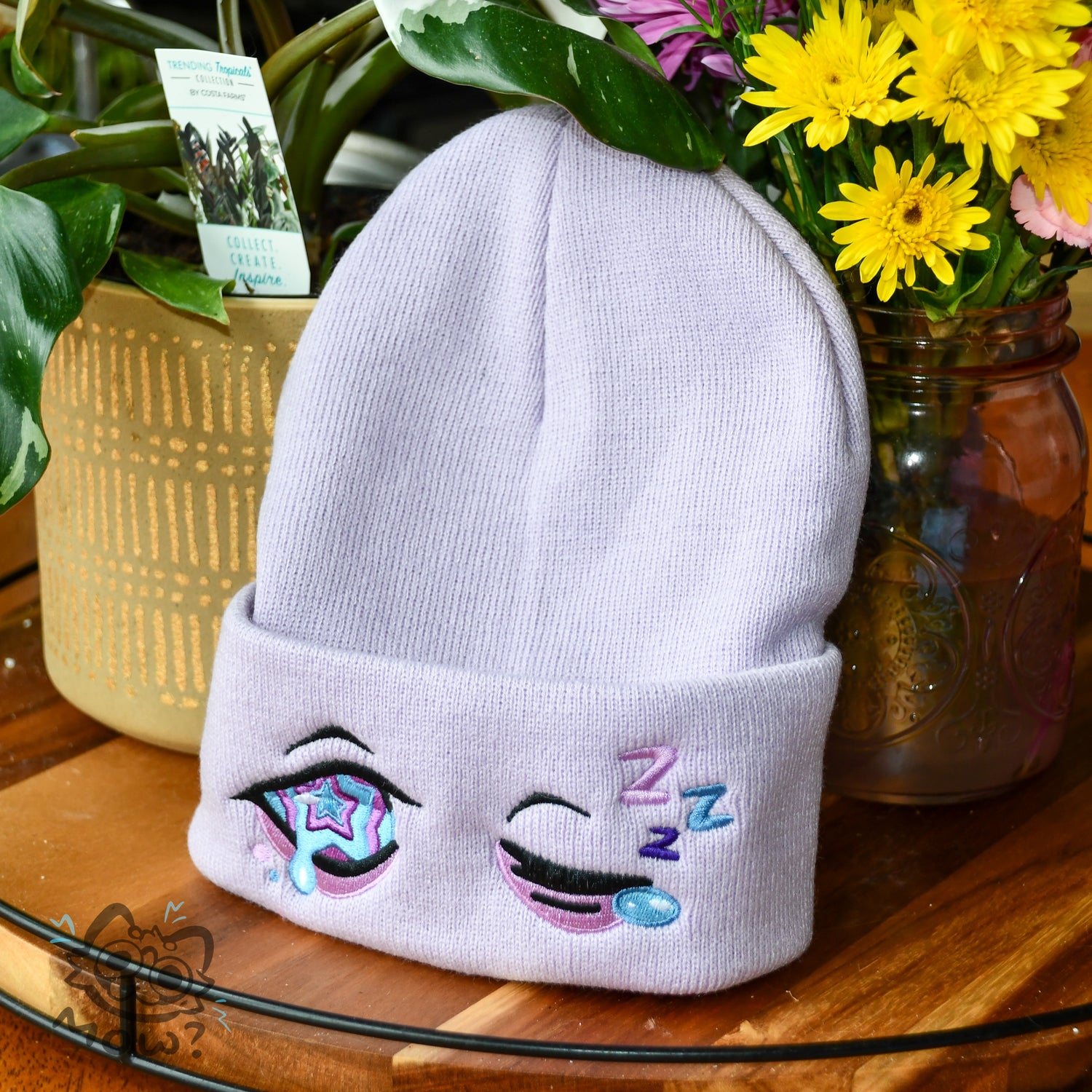 SLEEPY Hypno Eye Embroidered Beanie