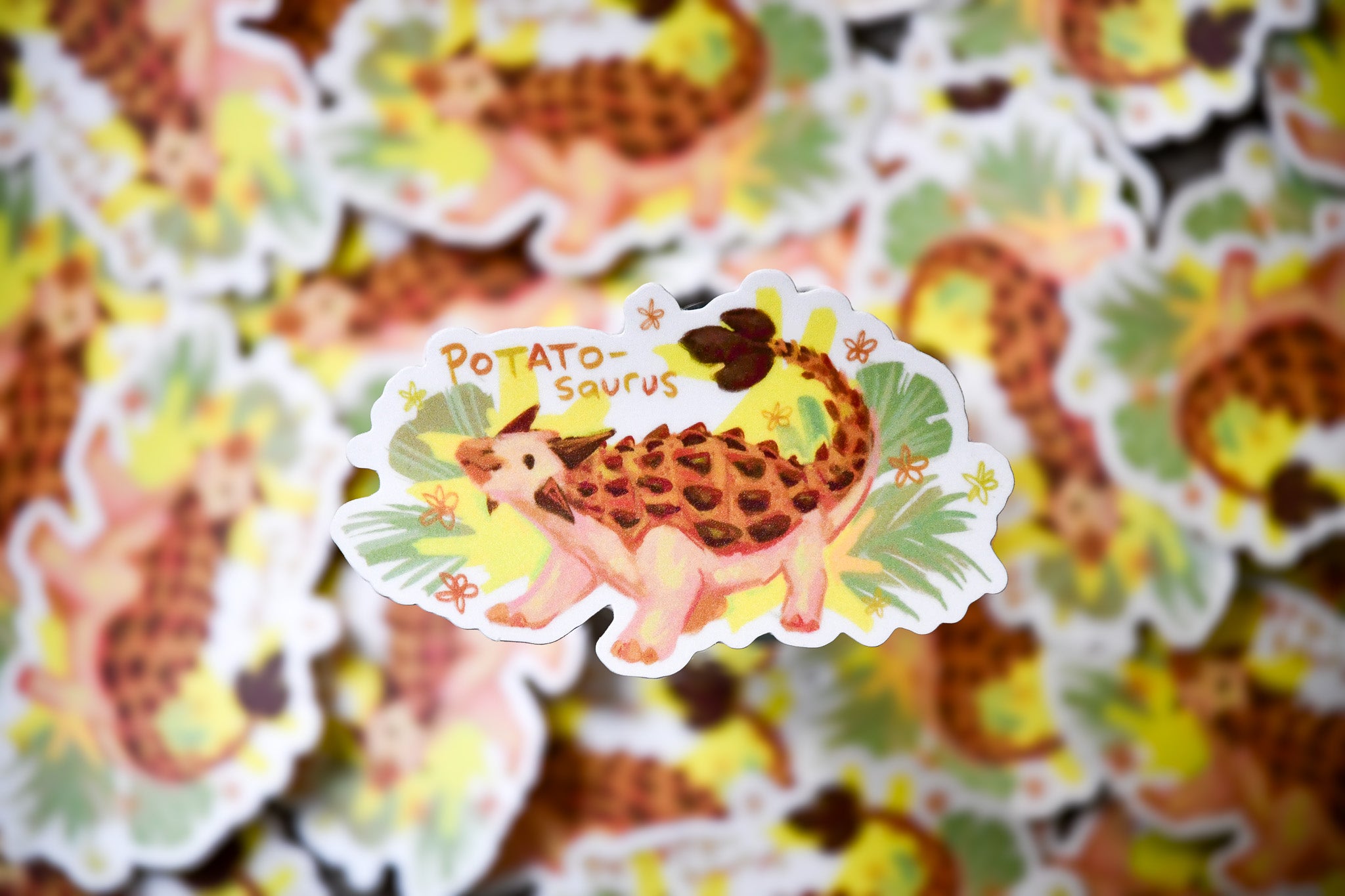 Potato-saurus Vinyl Sticker