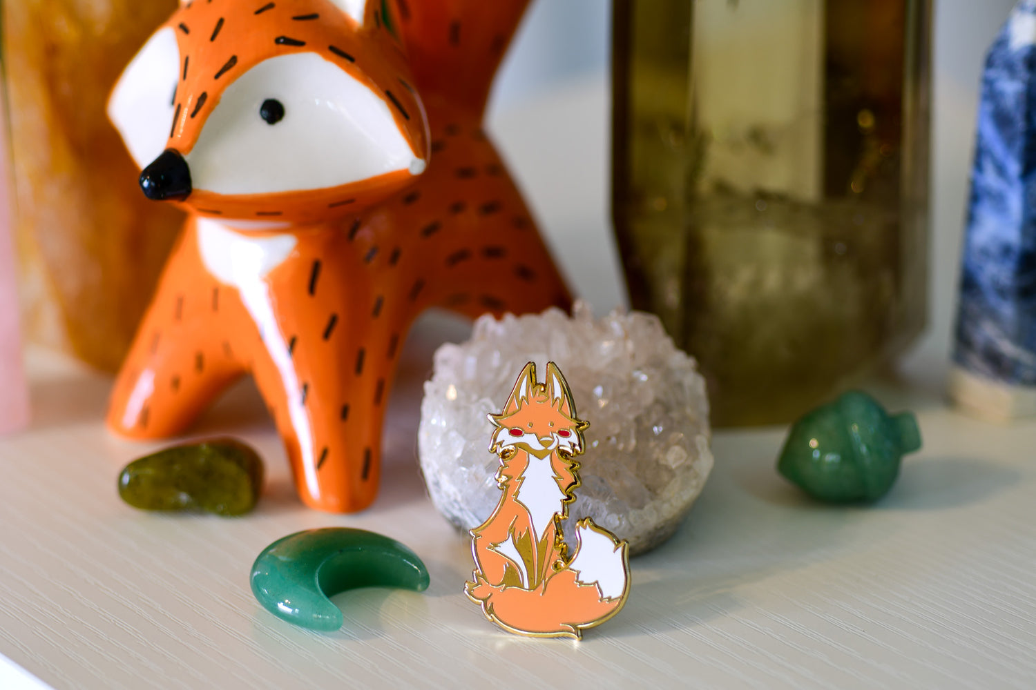 Blush Fox Enamel Pin