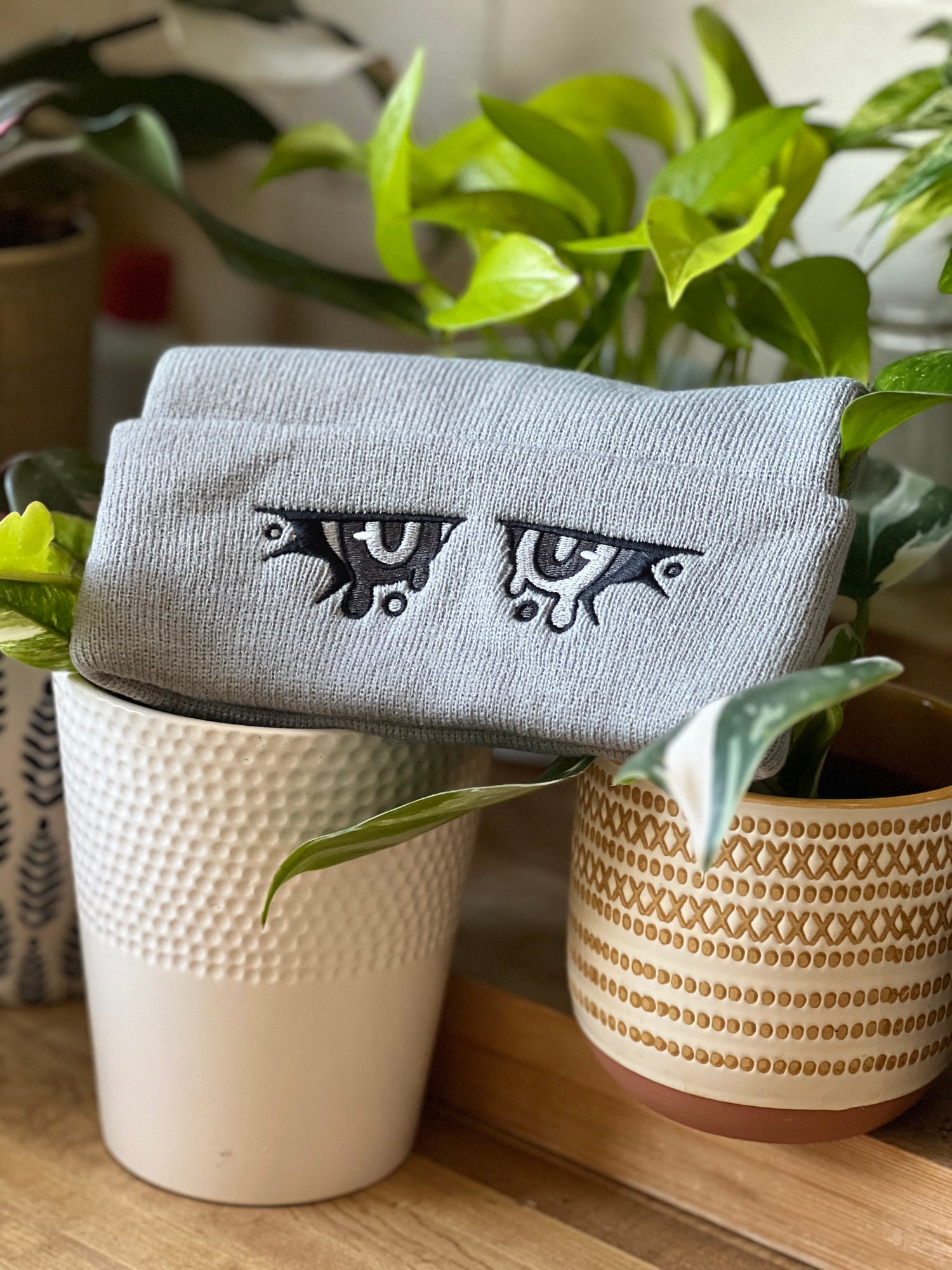 SAD EYE Embroidered Beanie!