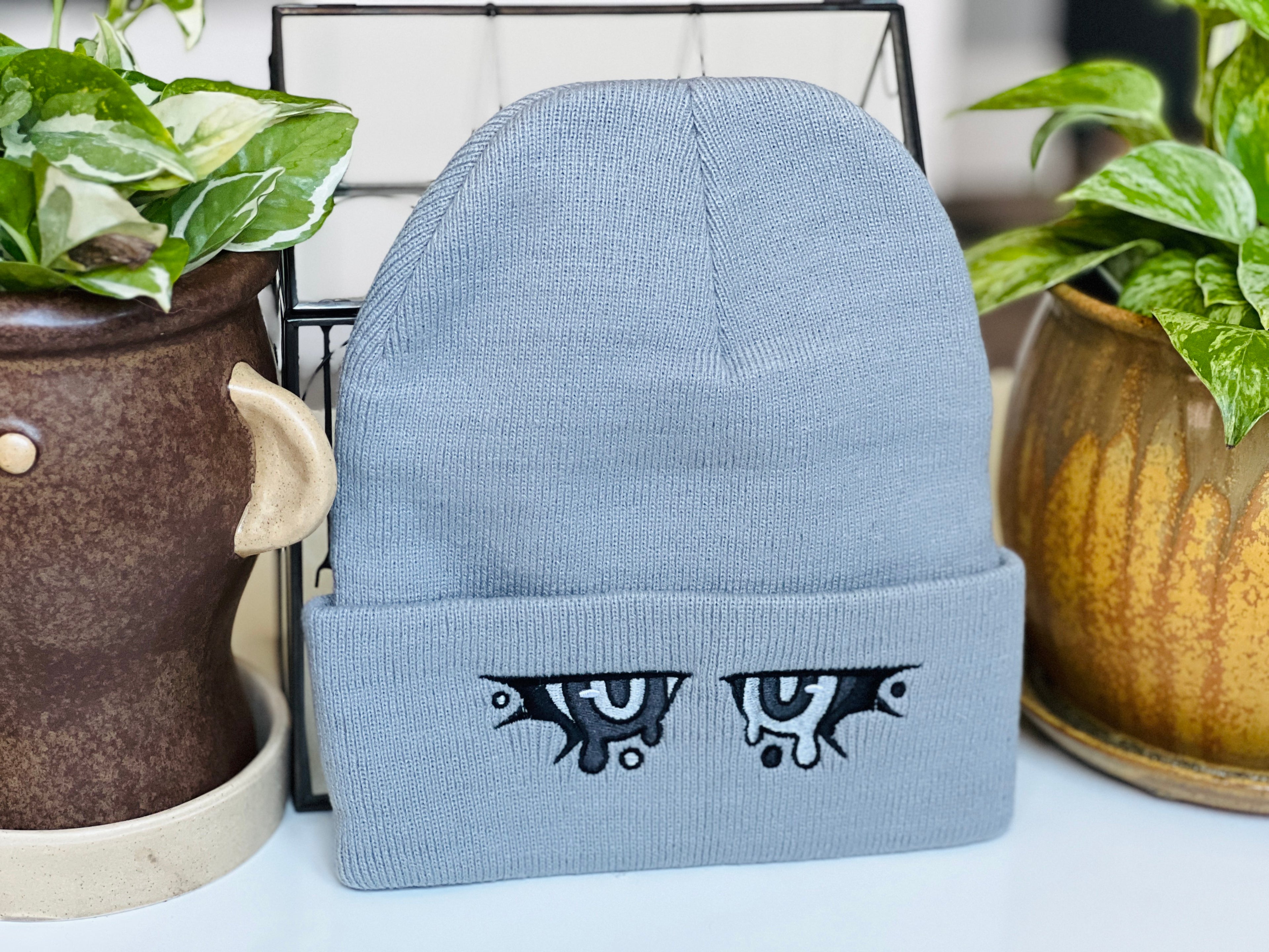 SAD EYE Embroidered Beanie!