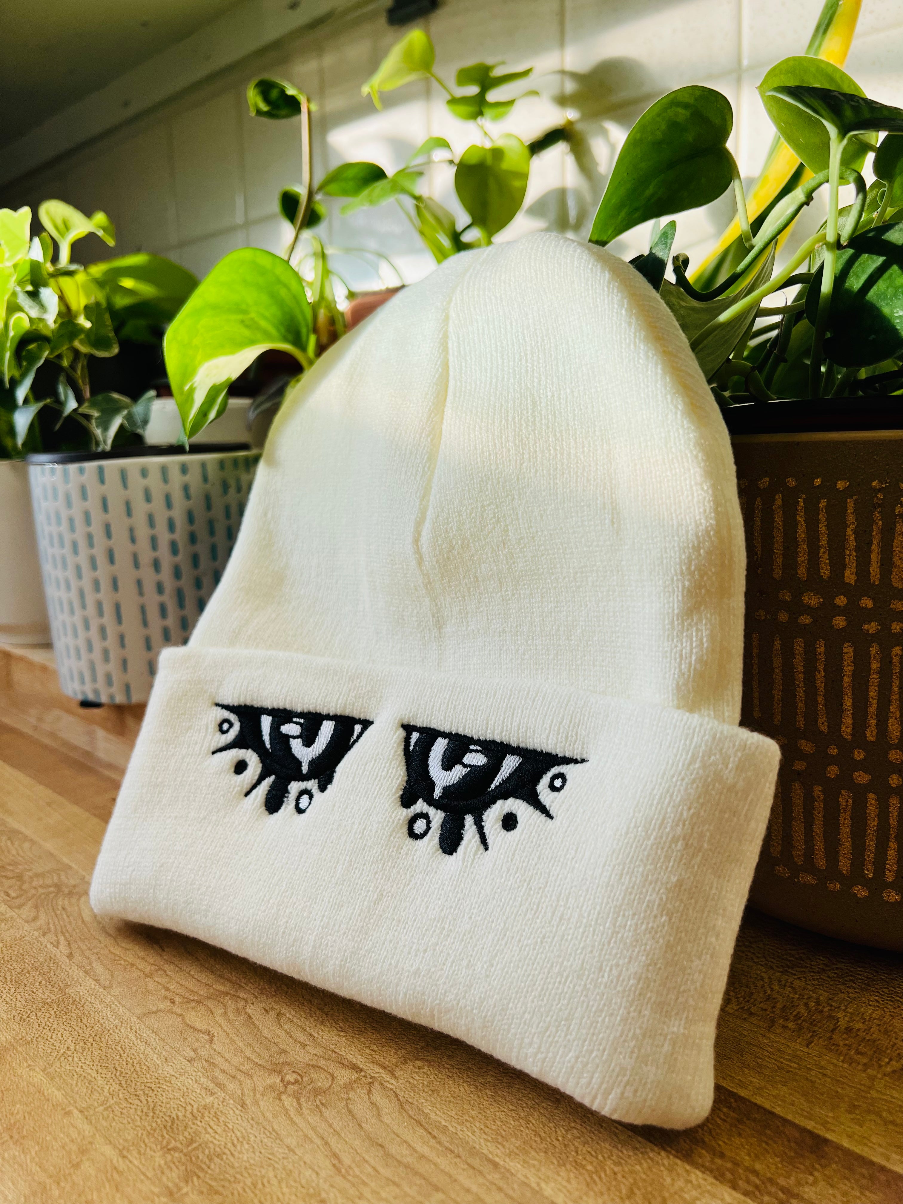 SAD EYE Embroidered Beanie!
