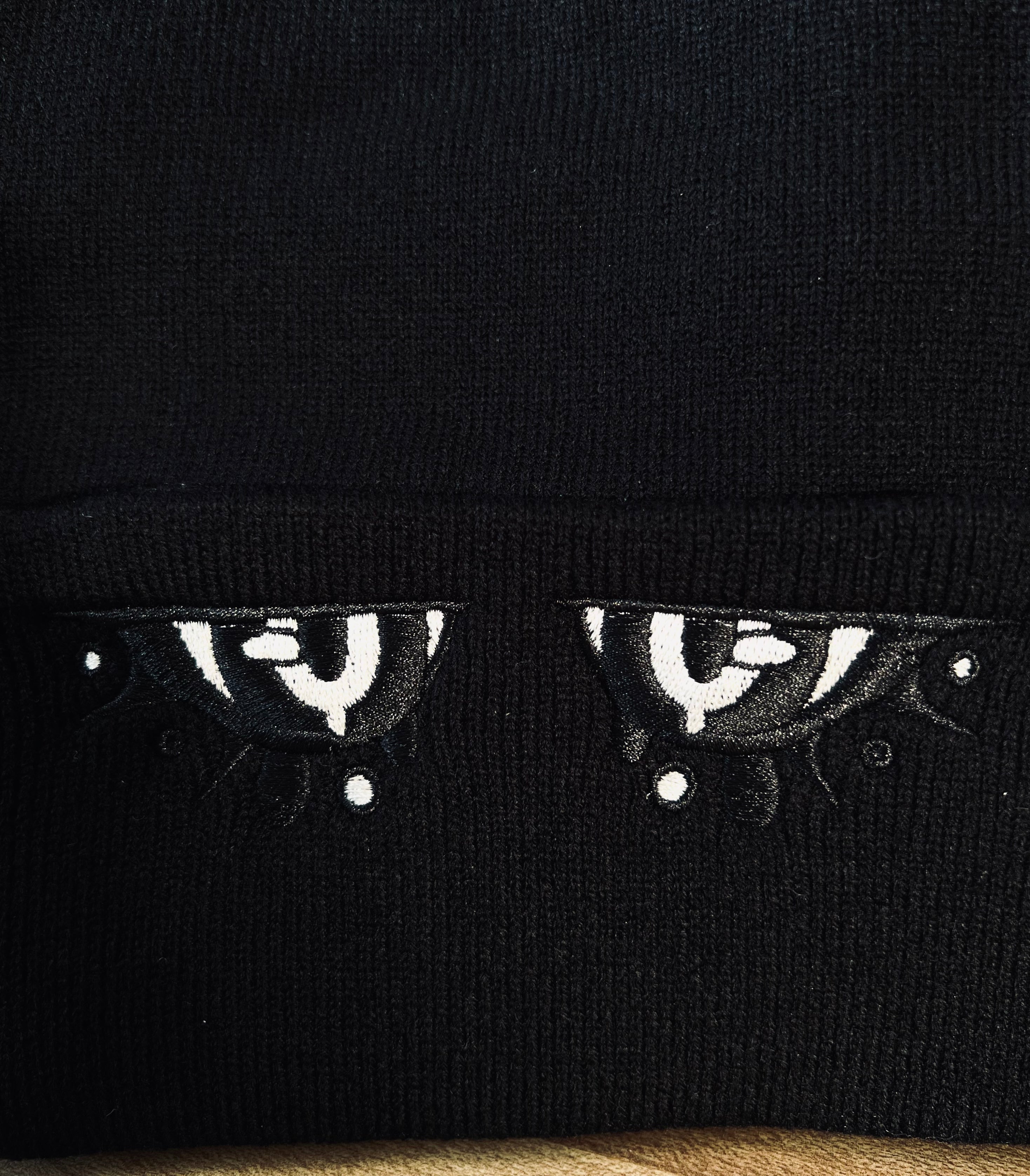SAD EYE Embroidered Beanie!