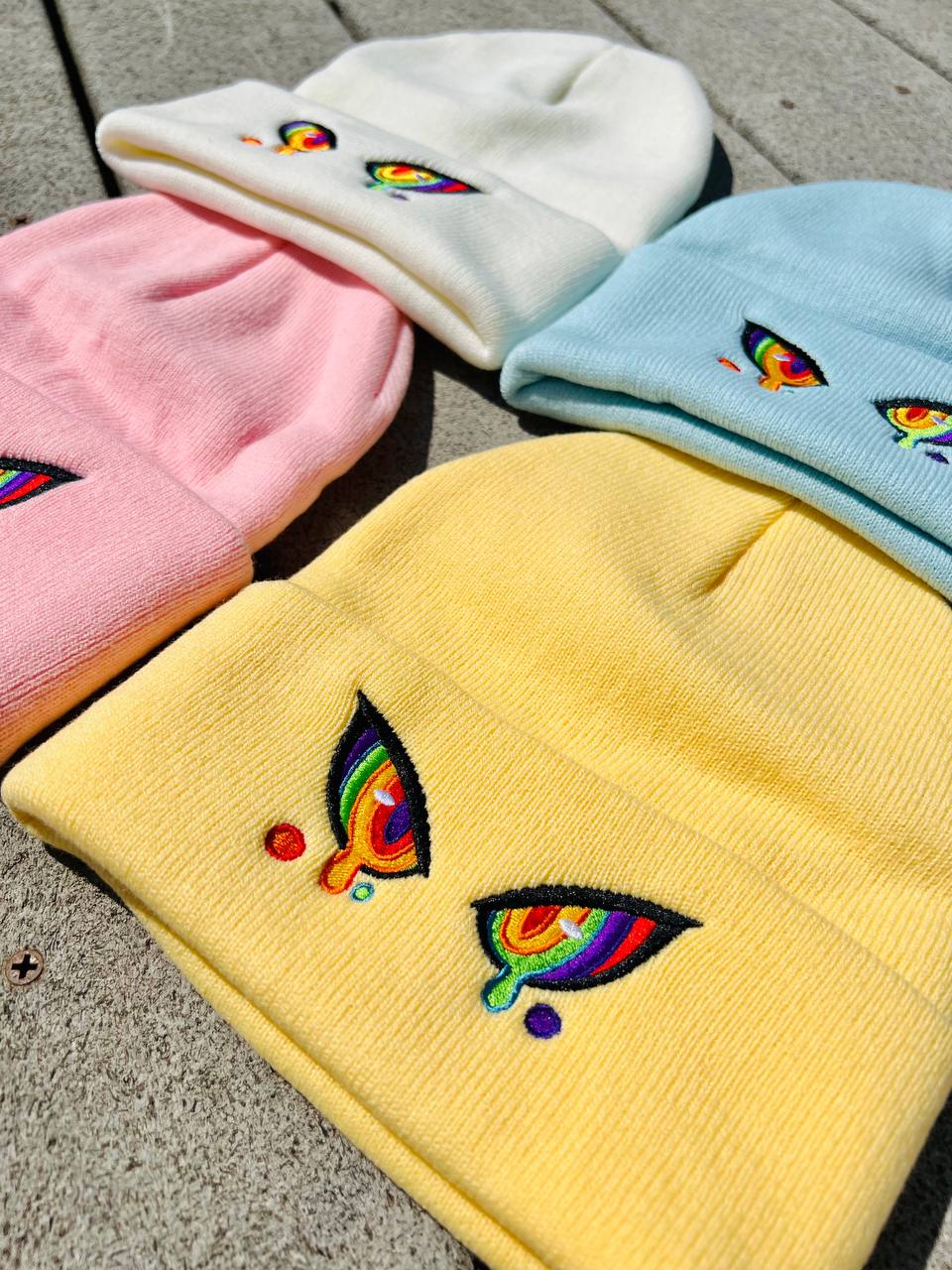 RAINBOW Hypno Embroidered Beanie
