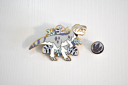 T-Rex Pin + Footprint Mini Pin set