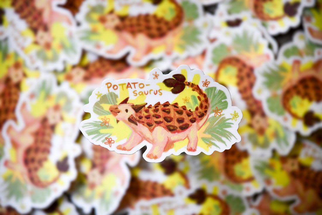 Potato-saurus Vinyl Sticker