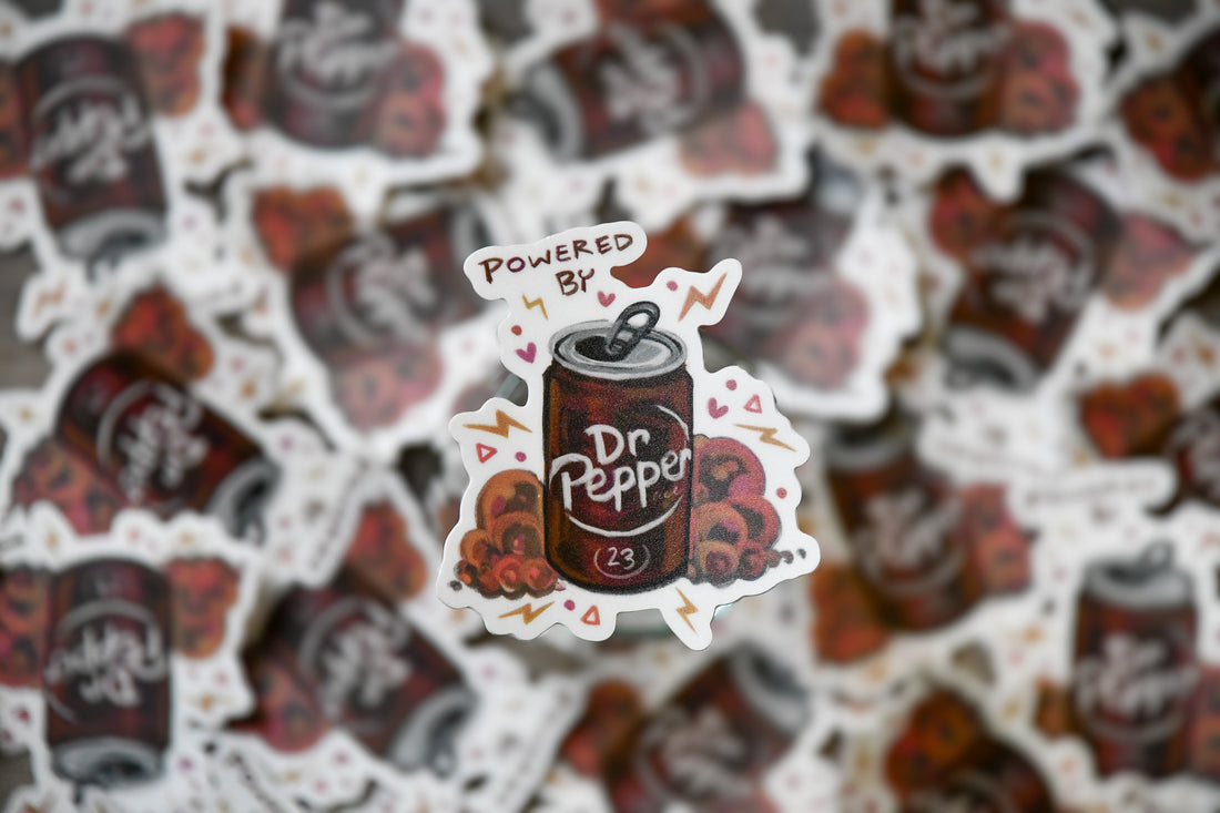 Powered by Dr Pepper Vinyl Sticker