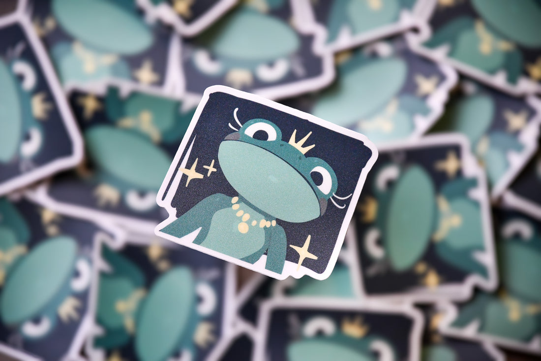 Frog Princess Vinyl Sticker