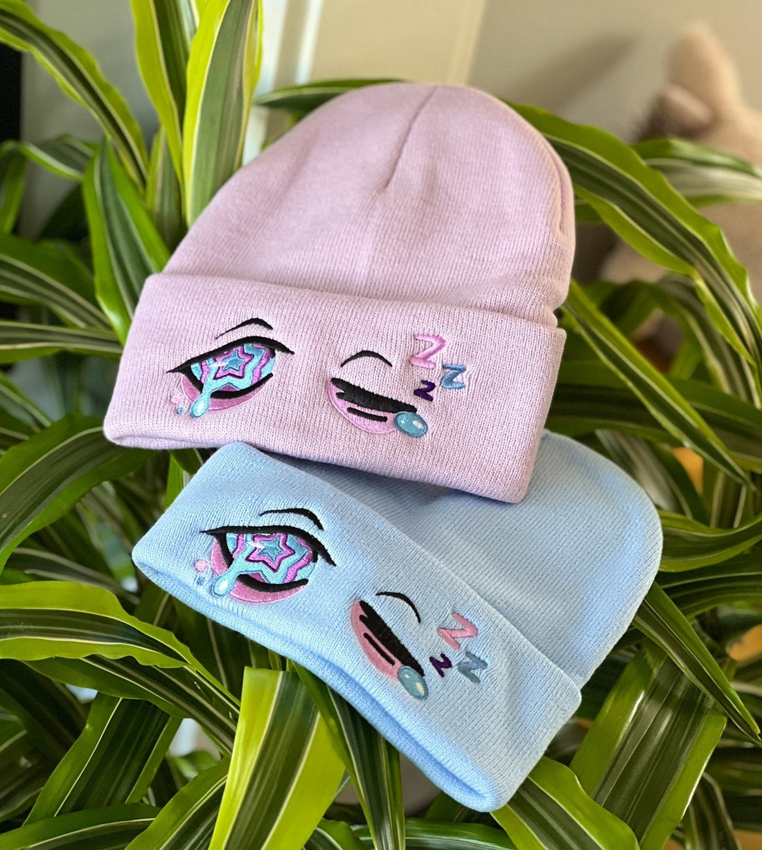 SLEEPY Hypno Eye Embroidered Beanie