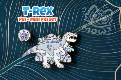 T-Rex Pin + Footprint Mini Pin set