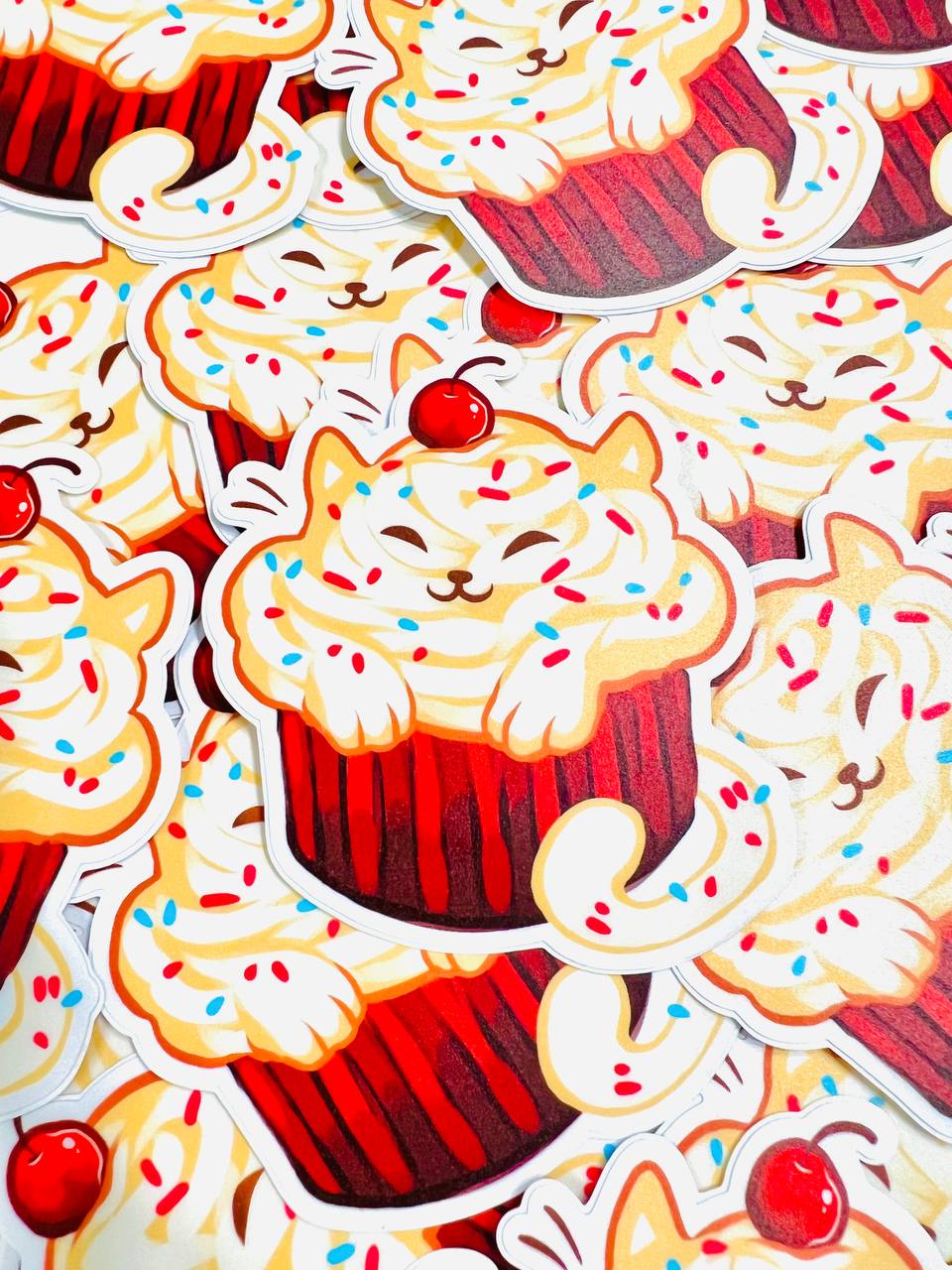 Cupcake Kitty Sticker