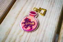 Load image into Gallery viewer, Zap! In a bottle Acrylic Charm (Background Variant)