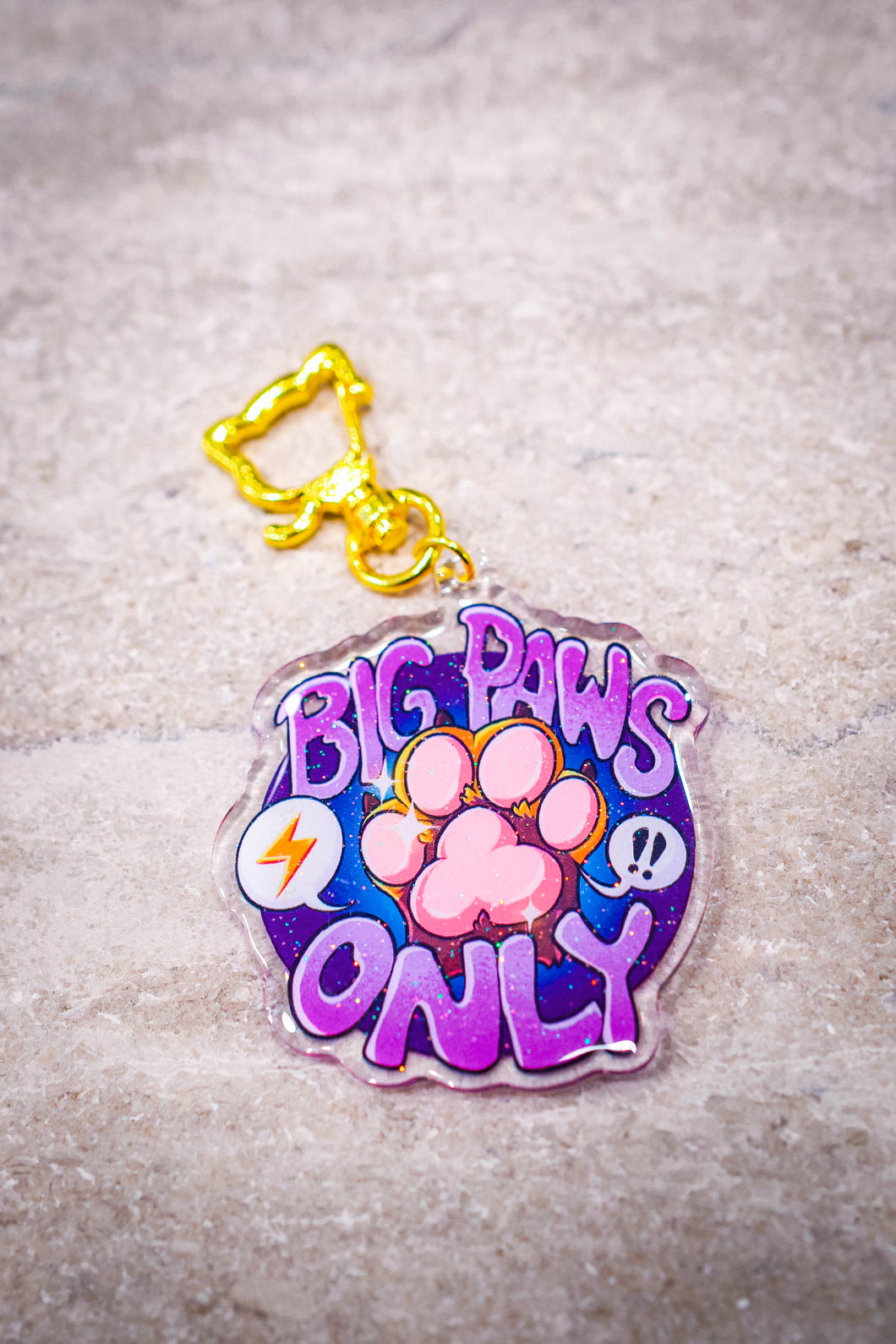 Big Paws Only Acrylic Charm