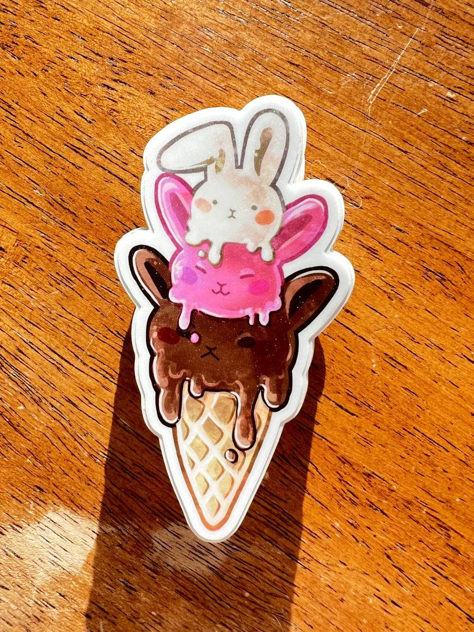 Bunny Cone Sticker Vinyl Sticker